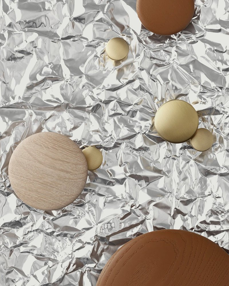 Dots - Brass hook - 5 pcs.